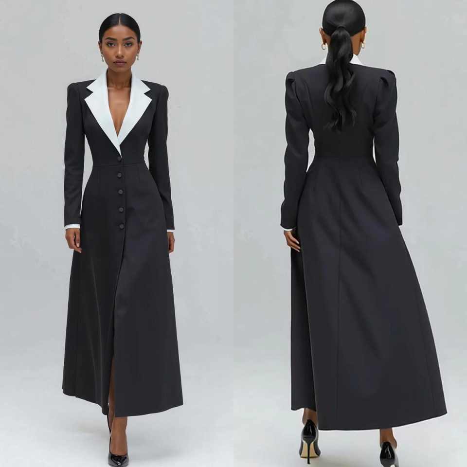 Women'S Formal Wear Wedding Guest - A Line Women Long Blazer Jacket