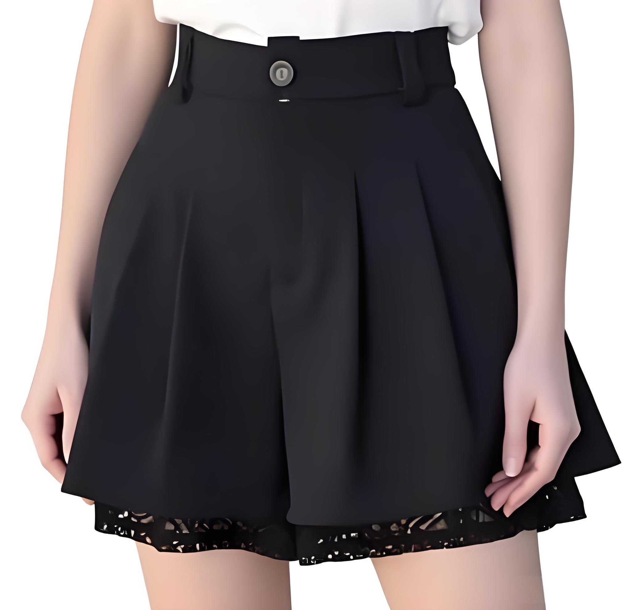 Tailored Trouser Wide - Women High Waist Tailored Trousers Culottes