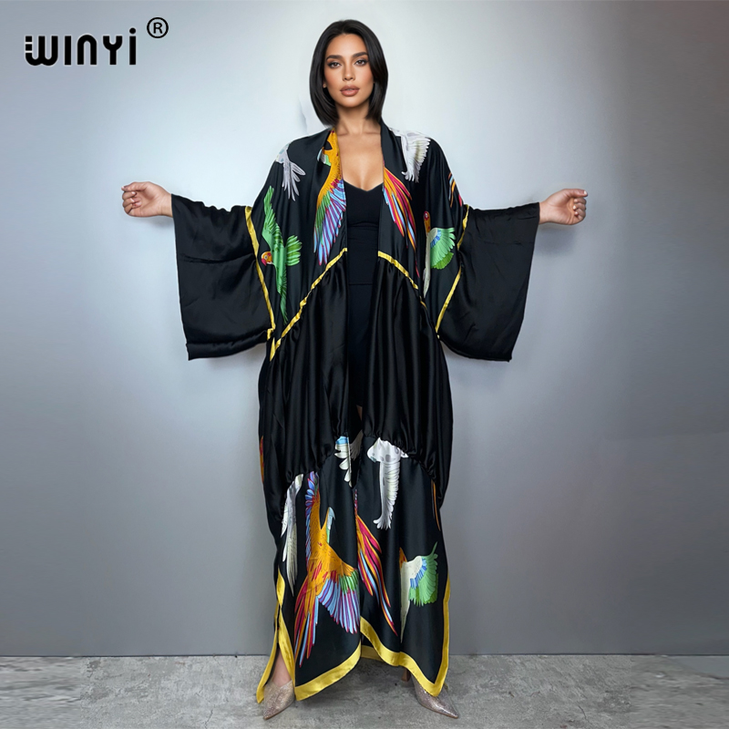 Young Women'S Formal Wear - WINYI print boho kimono maxi beach