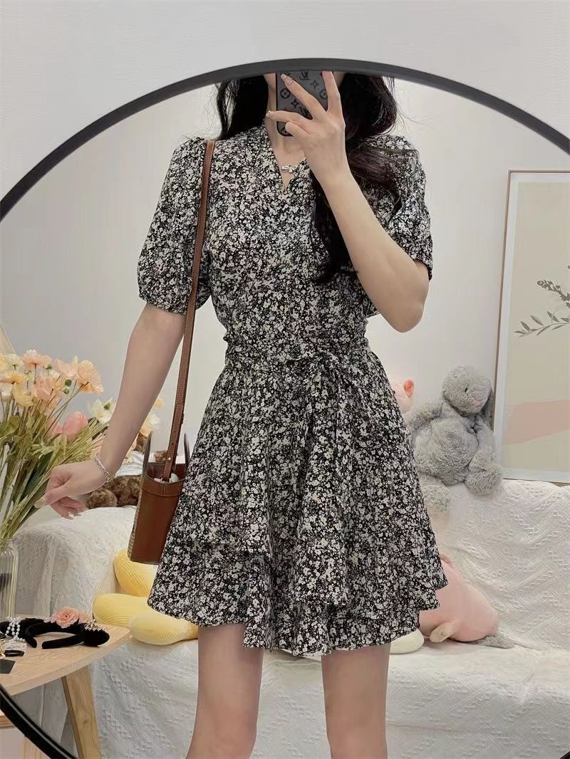 Wrap Dress Work - Little daisy Bodycon Women's Dresses Puff
