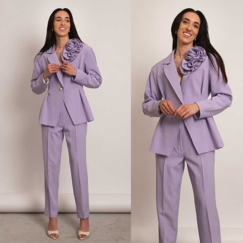 Vibrant Peplum Women Suit Set  - Women Formal Wear For Conference review and price
