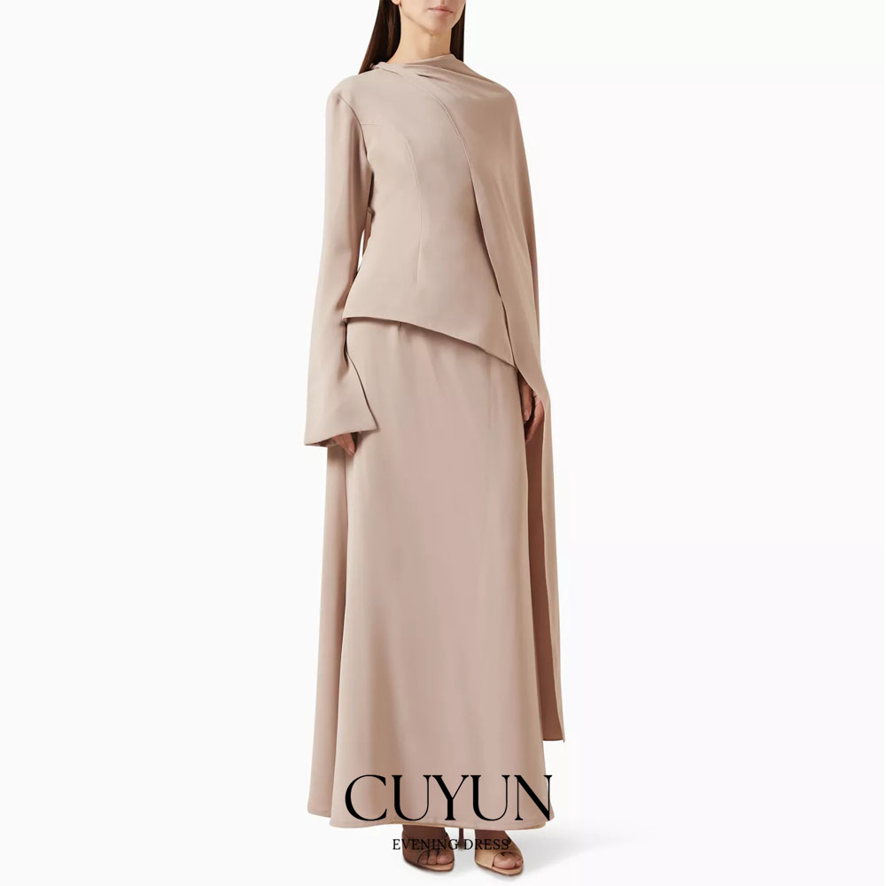 CUYUN Customized Khaki Modest  - Women'S Formal Wear Wedding Guest review and price