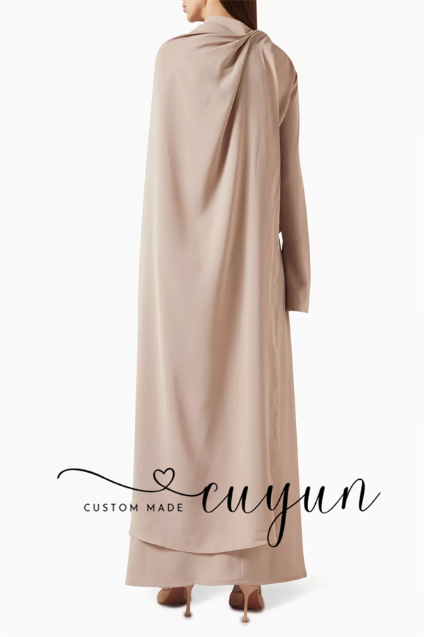 CUYUN Customized Khaki Modest  - Women'S Formal Wear Wedding Guest review and price