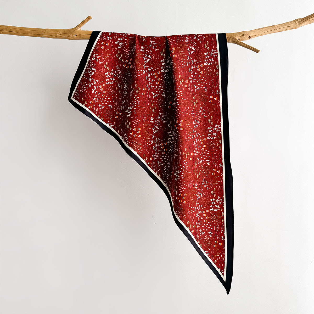 Floral Printed Square Scarf Fo - Scarf Silk Neck review and price