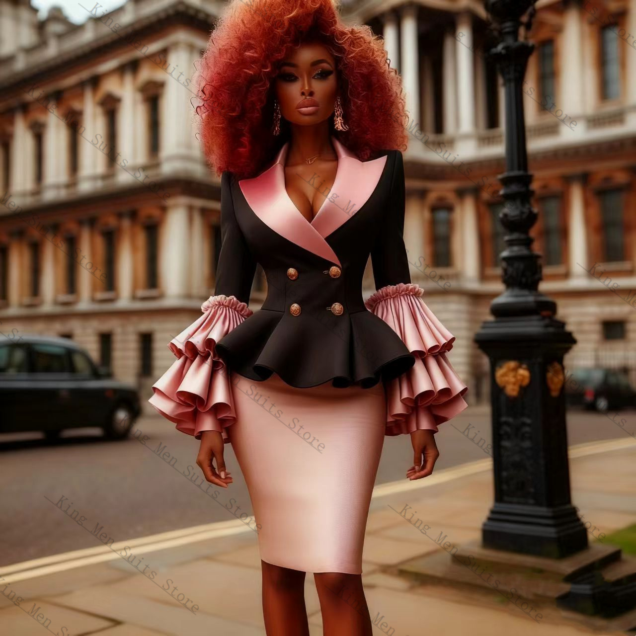 Black Pink Women Suit Set 2 Pc - Women'S Formal Wear Wedding Guest review and price