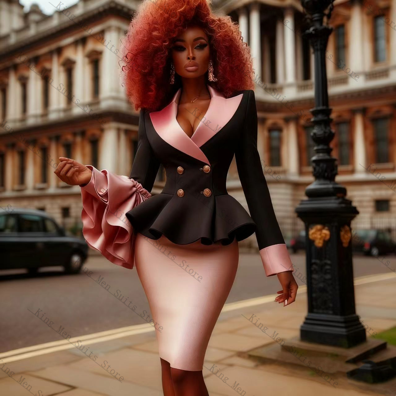 Black Pink Women Suit Set 2 Pc - Women'S Formal Wear Wedding Guest review and price