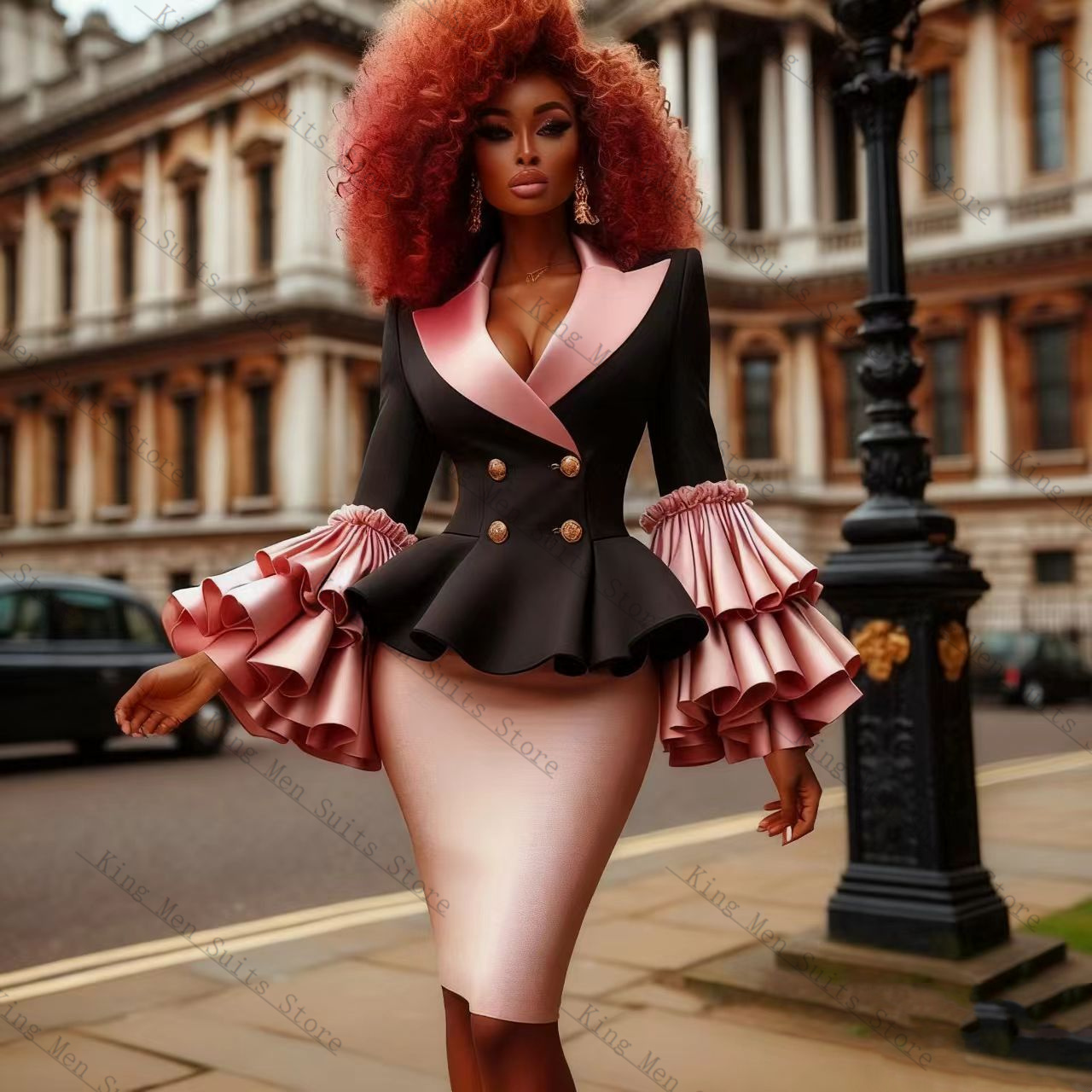 Black Pink Women Suit Set 2 Pc - Women'S Formal Wear Wedding Guest review and price