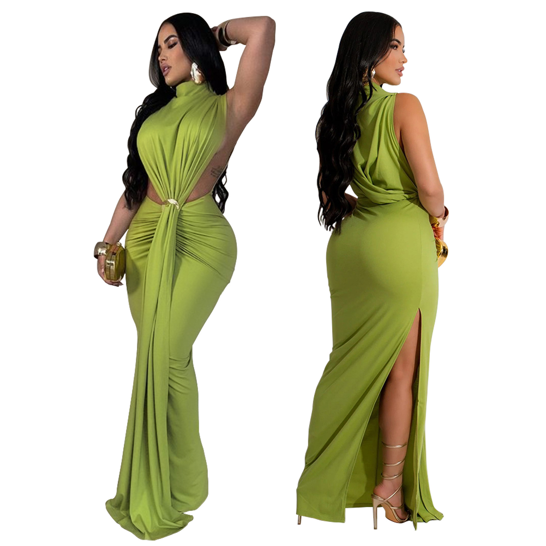 Long Dress Women Gown Dresses  - Wrap Dress Work review and price