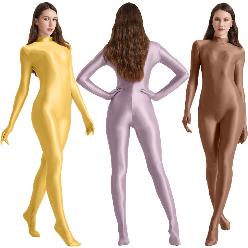 Women Oil Stretch High Neck Bo - Women'S Formal Wear Jumpsuit review and price