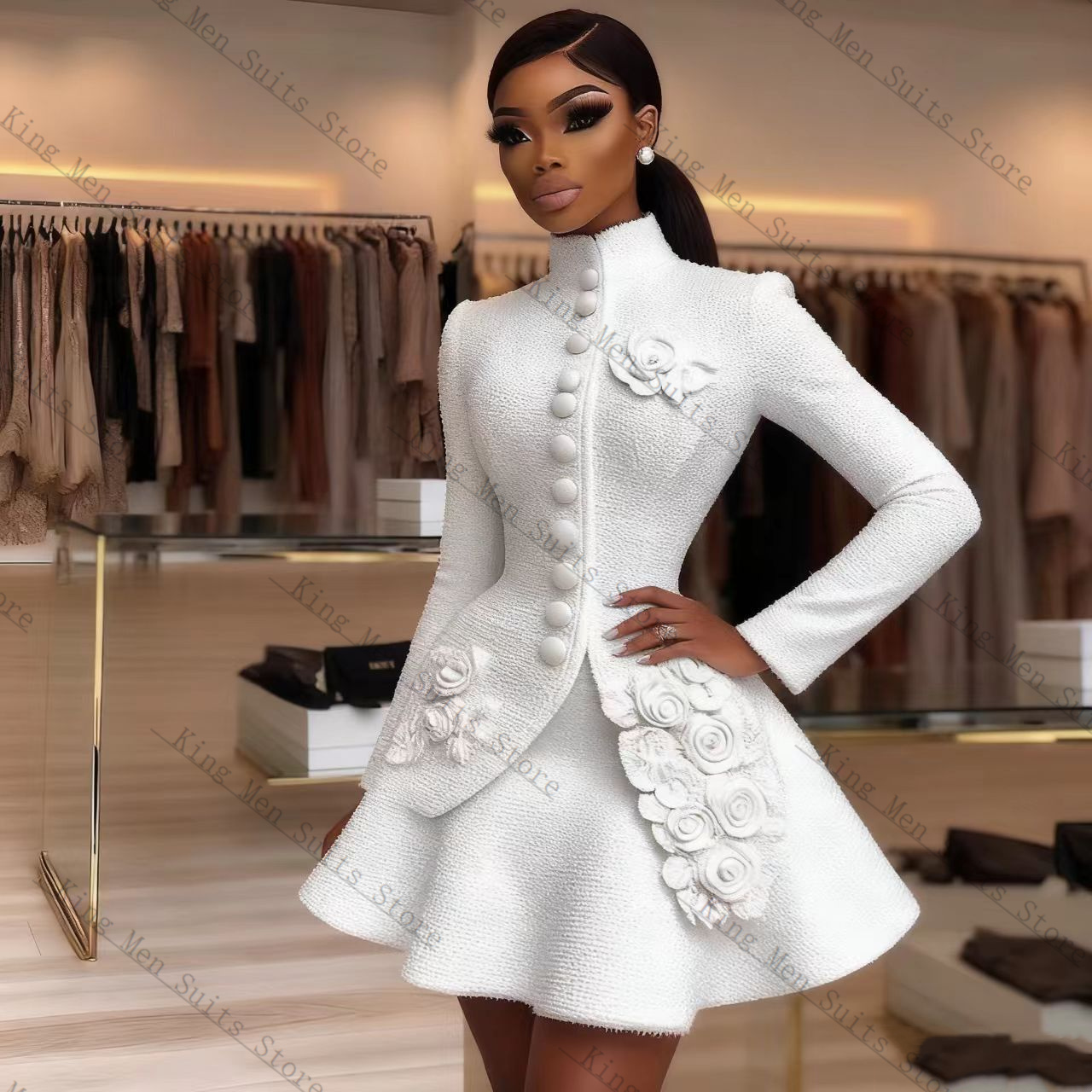 Luxury White Women Suit Set 2  - Women'S Formal Wear Wedding Guest review and price