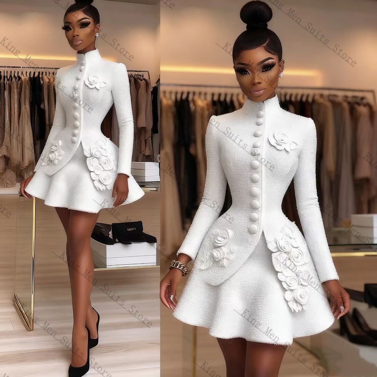 Luxury White Women Suit Set 2  - Women'S Formal Wear Wedding Guest review and price