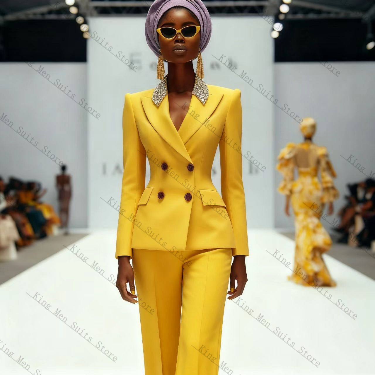 Luxury Crystals Women Suit Set - Women'S Formal Wear Wedding Guest review and price
