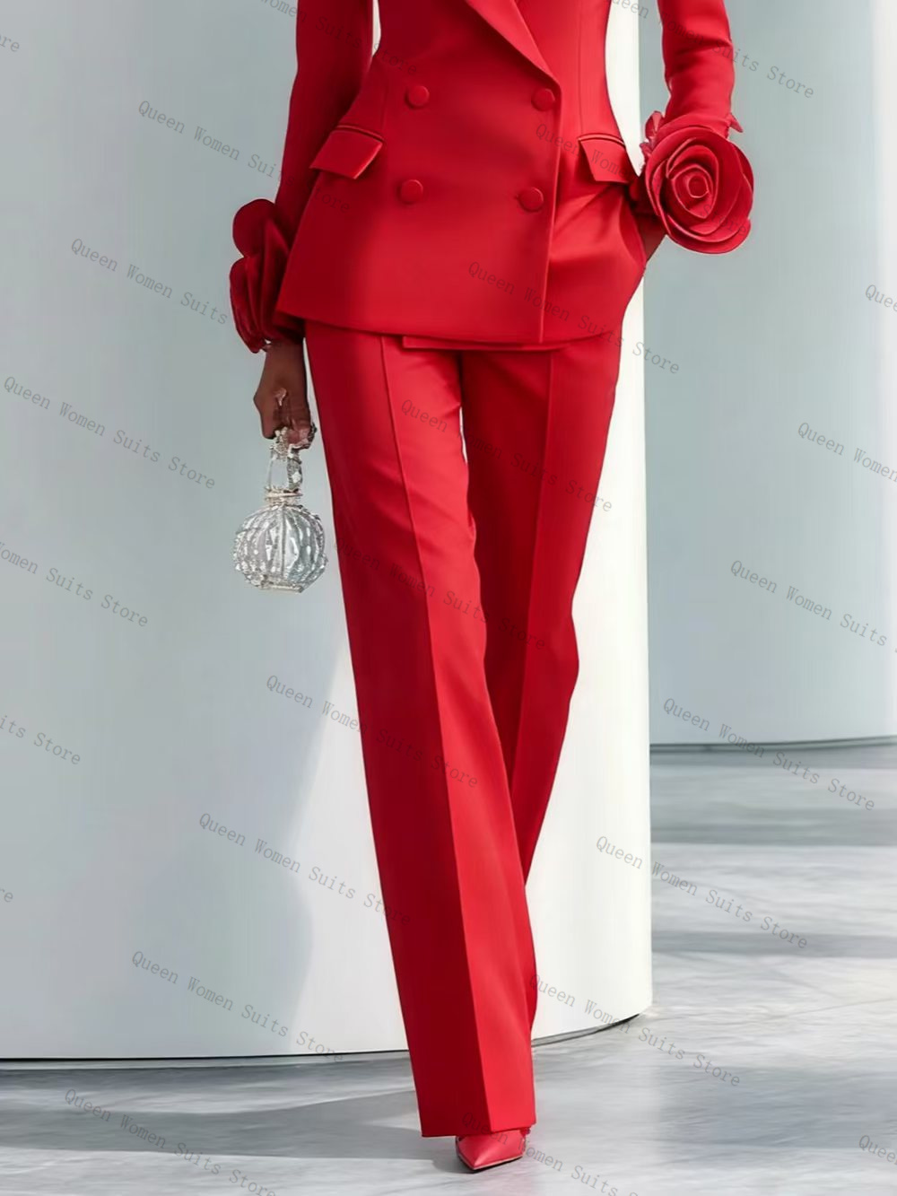 Luxury Red Women Suit Set 2 Pc - Women'S Formal Wear Wedding Guest review and price