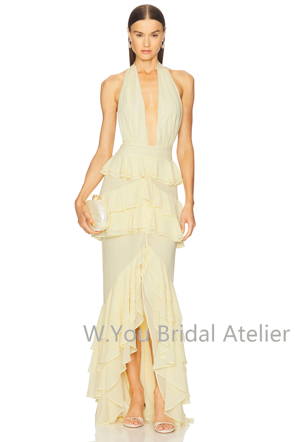 Evening Dresses Deep V Neck Ha - Women'S Formal Wear Wedding Guest review and price