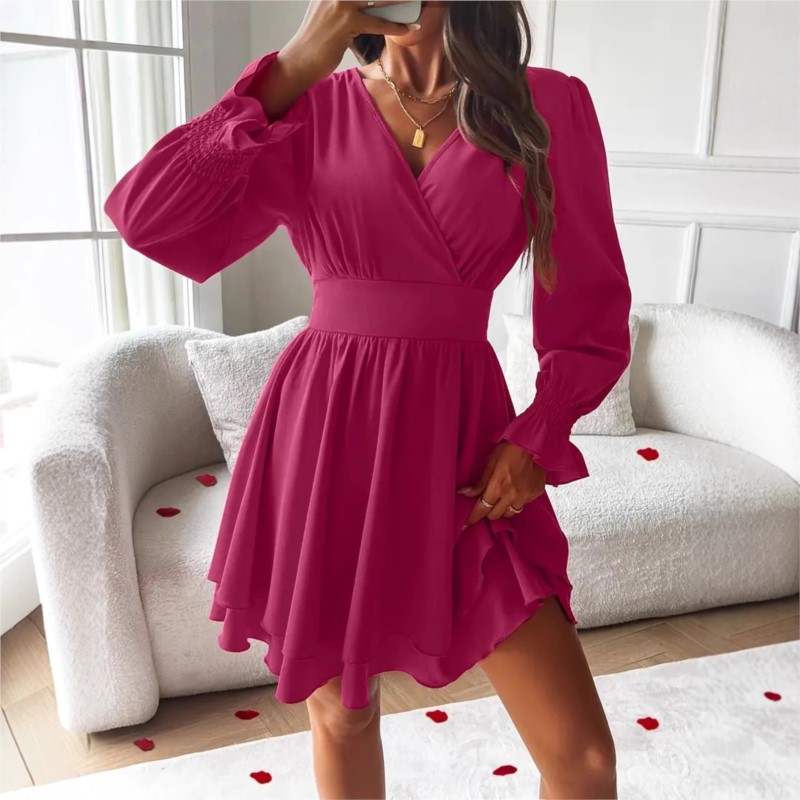 Dresses 2025 Woman Clothing V  - Wrap Dress Work review and price