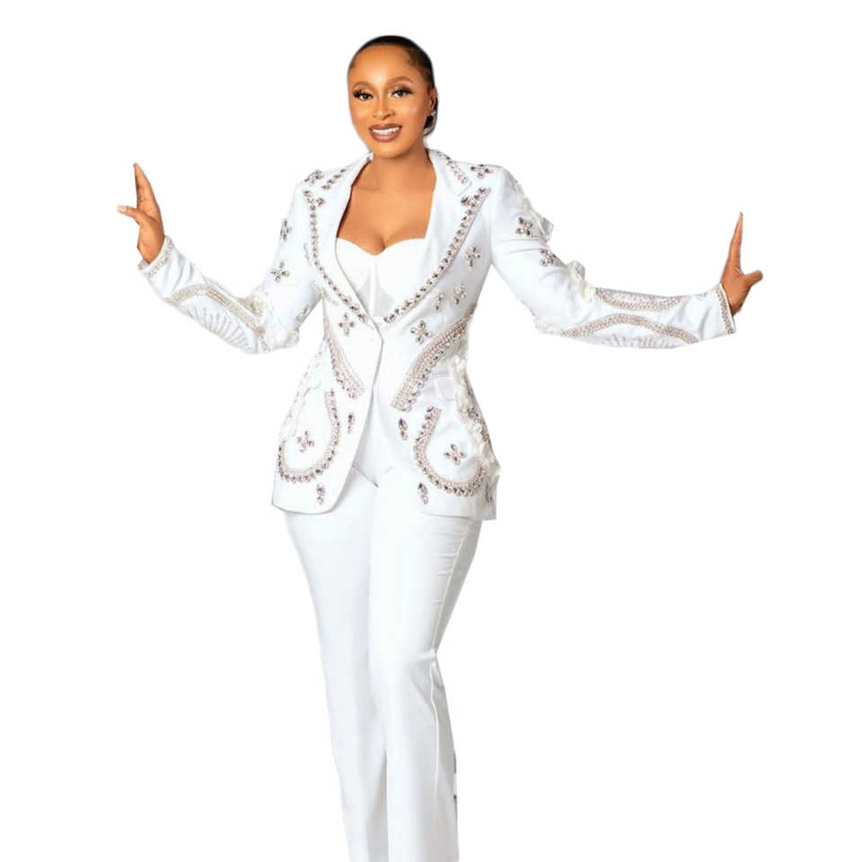 Luxury Women Pants Suits 2 Pcs - Women'S Formal Wear Wedding Guest review and price