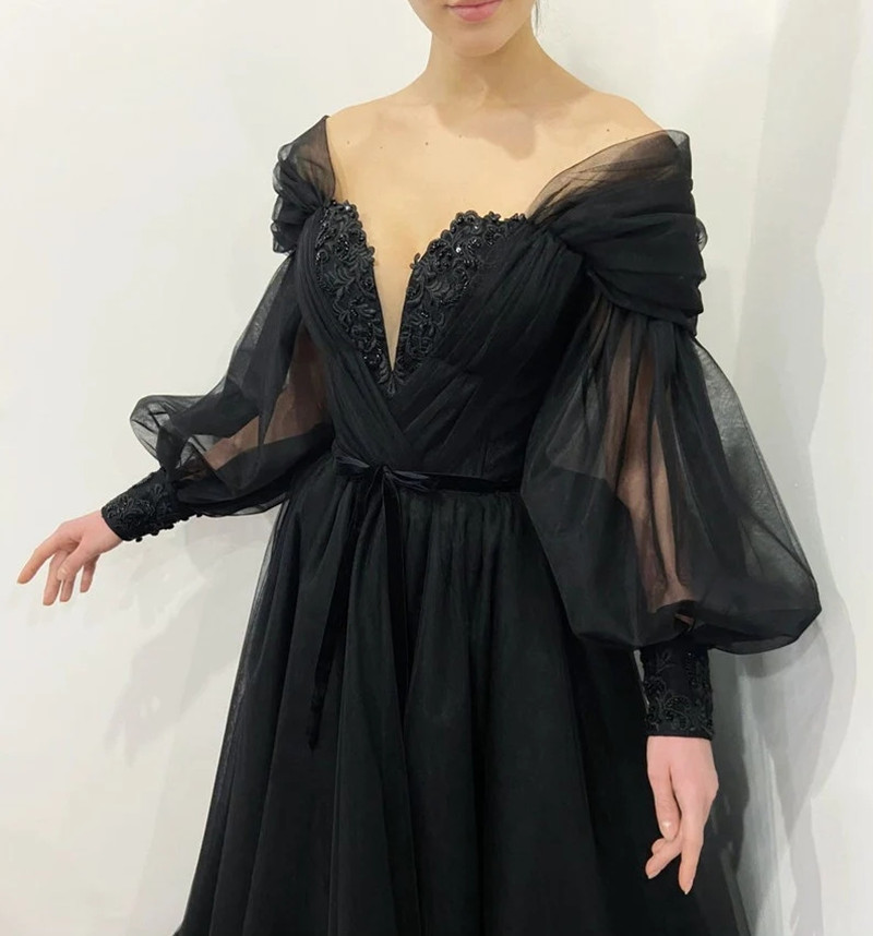 Customized Gothic Black Weddin - Women'S Gothic Formal Wear review and price