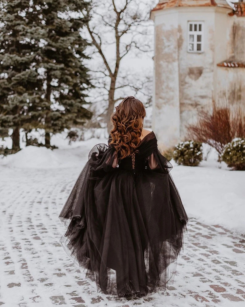 Customized Gothic Black Weddin - Women'S Gothic Formal Wear review and price
