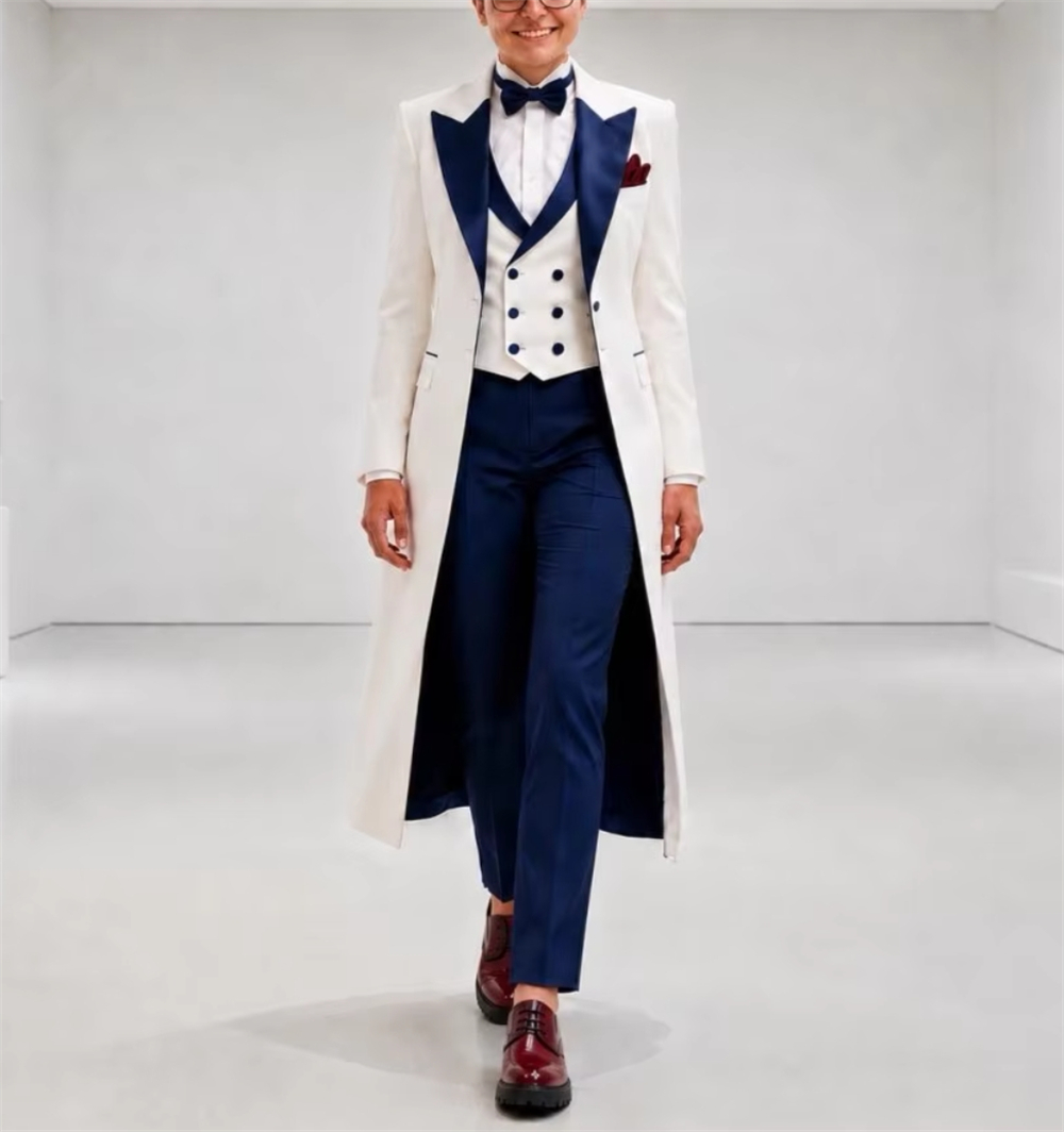 Navy Blue White Women's Jacket - Women'S Formal Wear For A Wedding review and price