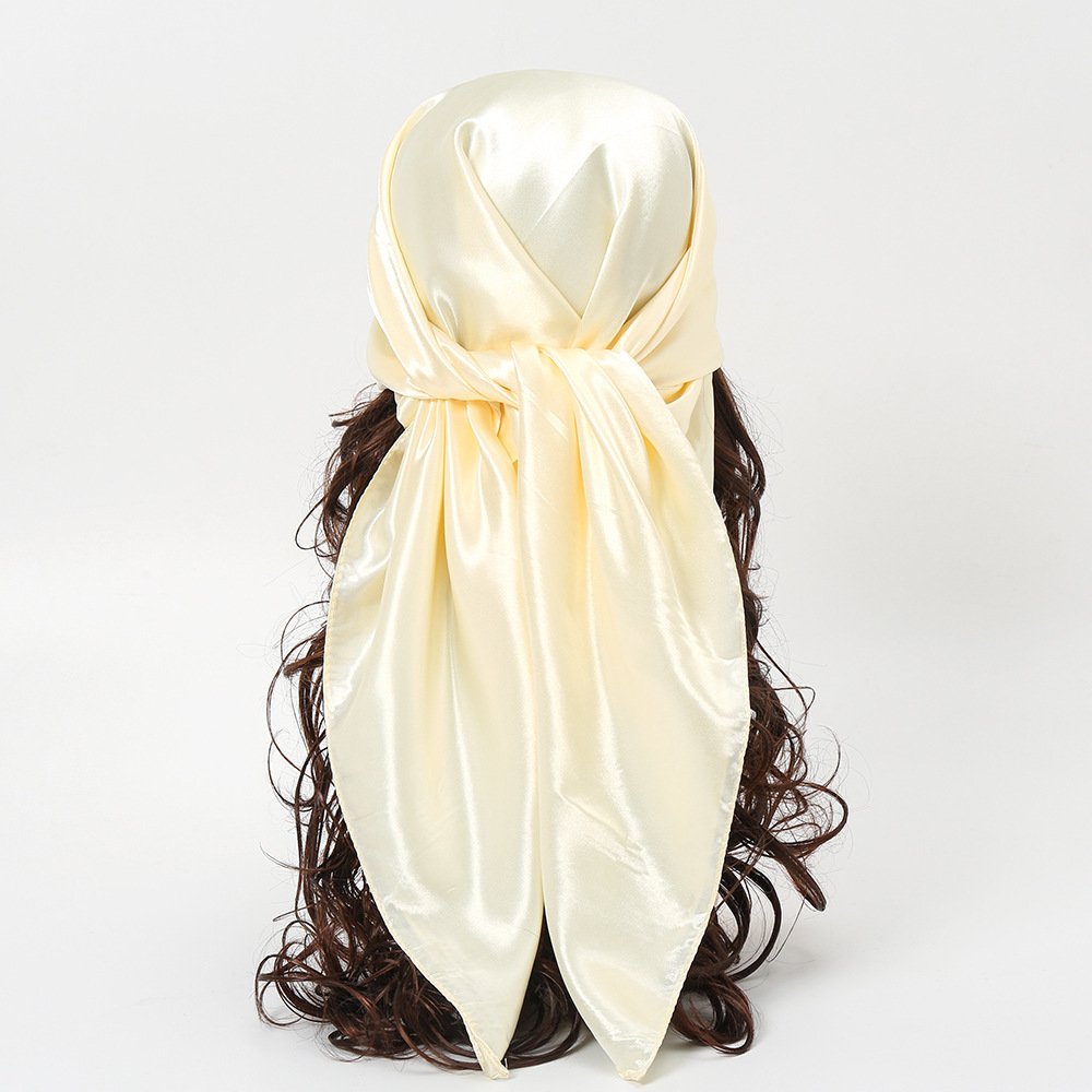 90cm Solid Colors Neckerchief  - Scarf Silk Neck review and price